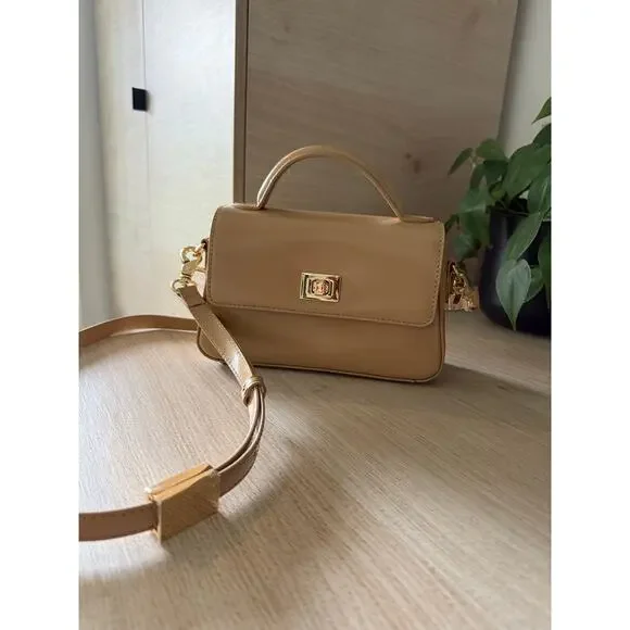 $178 New J Crew Leather Edie Top Handle Bag - Honey Brown - Picture 5 of 16